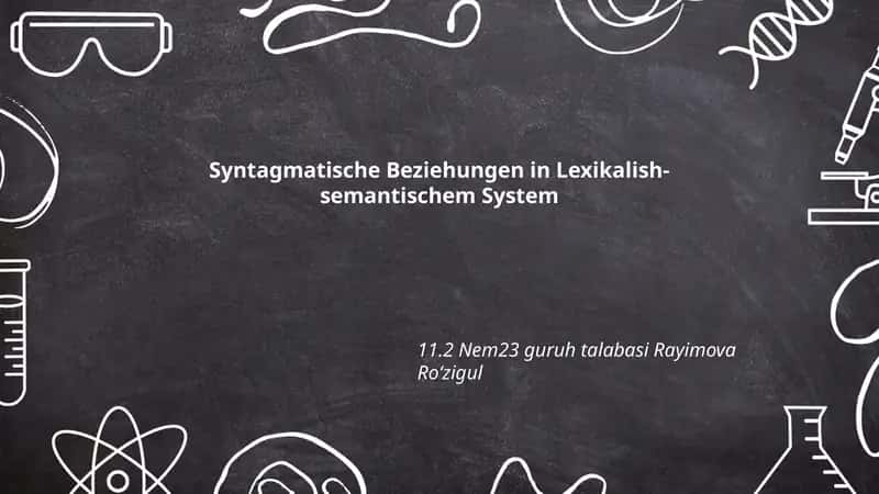 Syntagmatische Beziehungen in Lexikalish-semantischem System