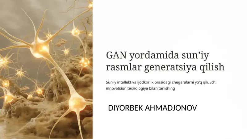 GAN yordamida sunʼiy rasmlar generatsiya qilish