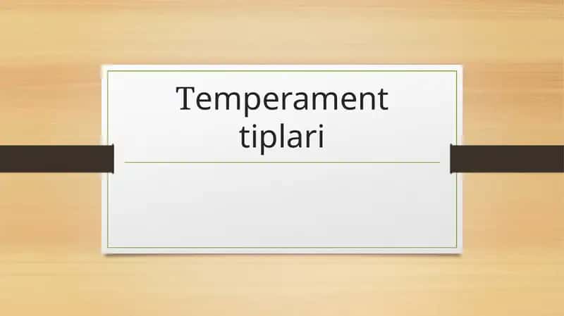 Temperamenttiplari