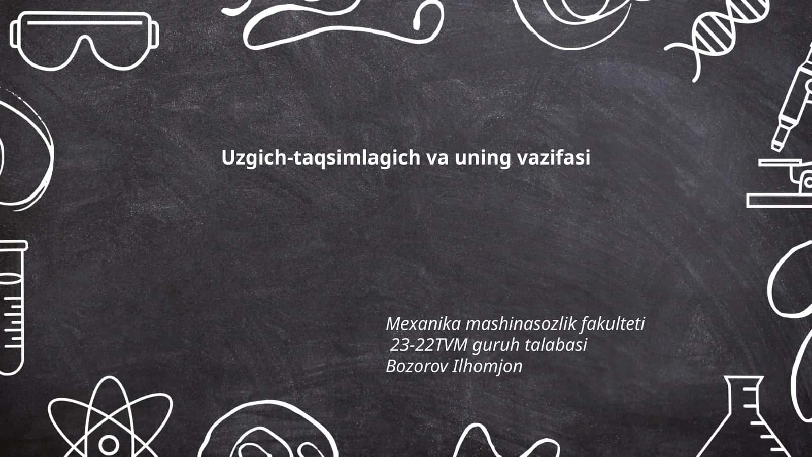 Uzgich-taqsimlagich va uning vazifasi