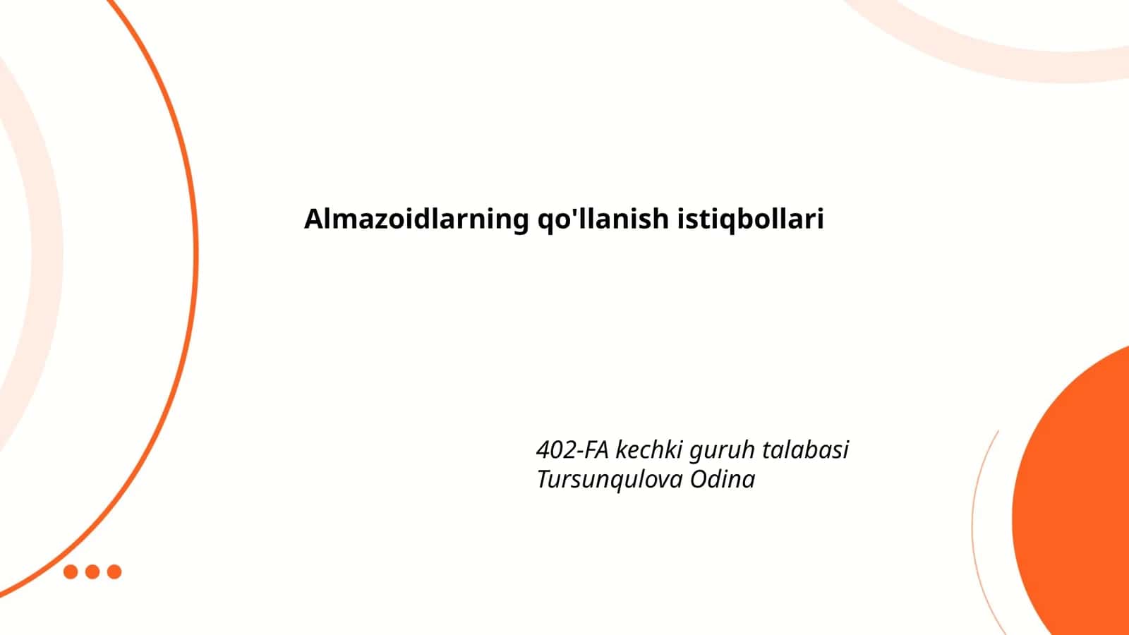 Almazoidlarning qo'llanish istiqbollari