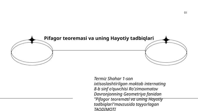 Pifagor teoremasi va uning Hayotiy tadbiqlari