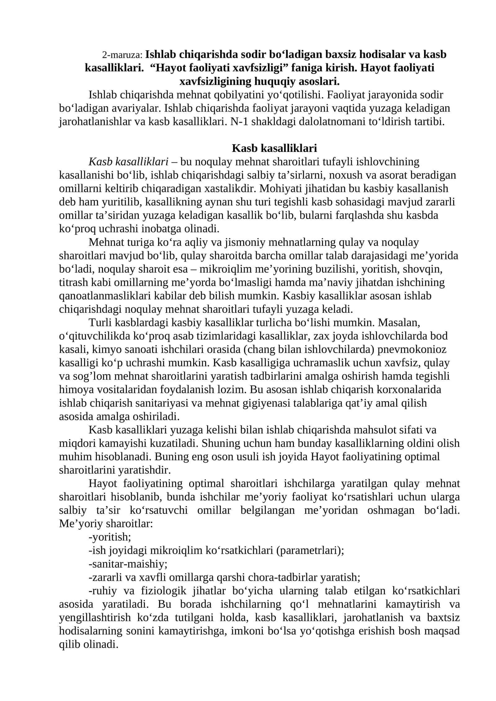 Kasb kasalliklari