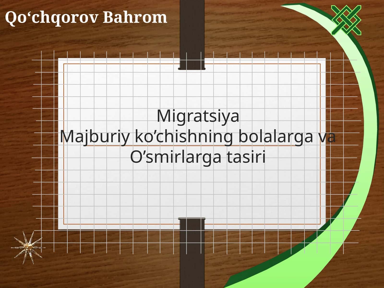 Migratsiya Majburiy ko’chishning bolalarga va O’smirlarga tasiri