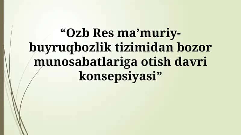 O'zbekistonda oʻtish davrining asosiy bosqichlari