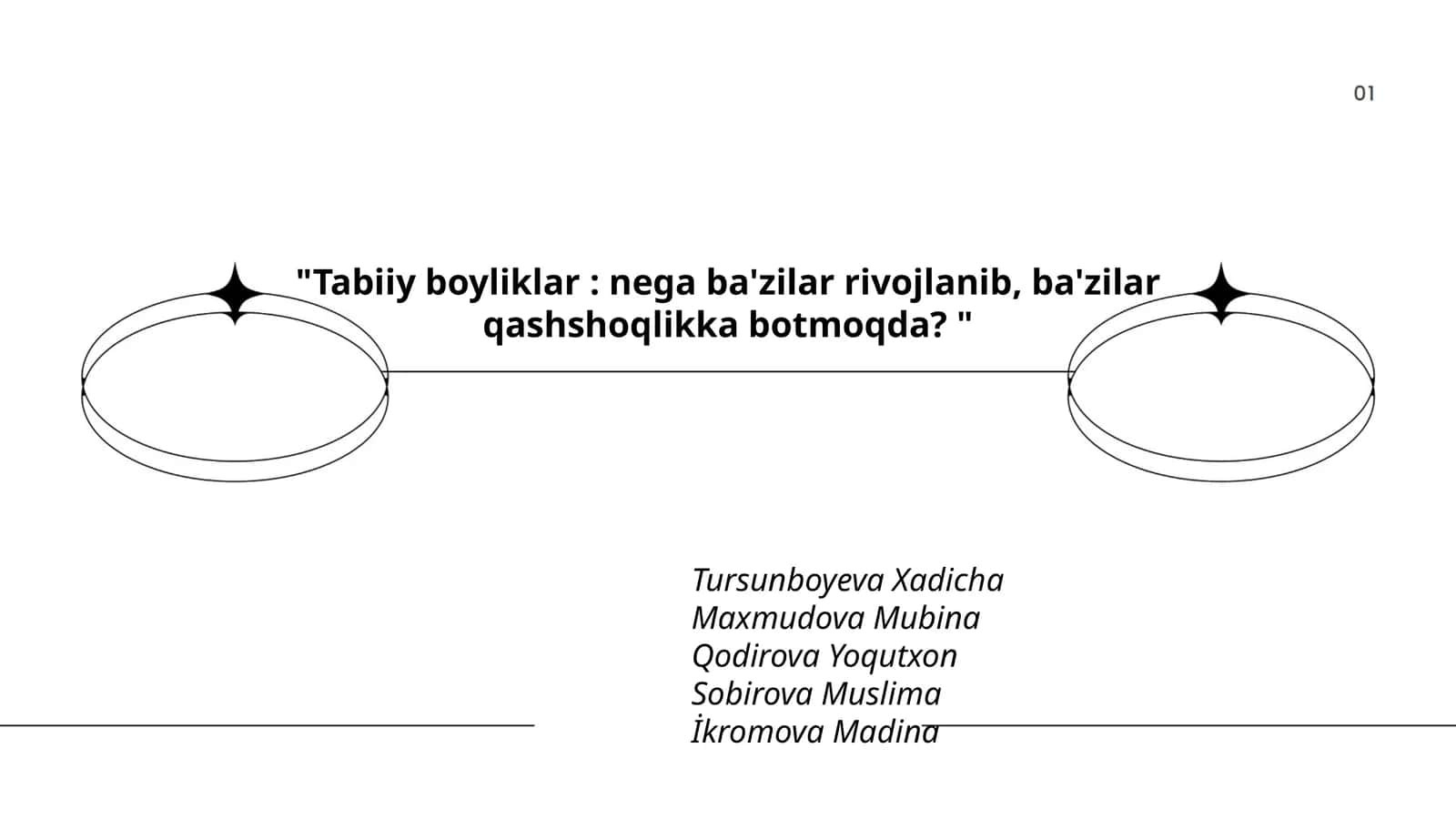 Tabiiy boyliklar va milliy iqtisodiyot o'sishi