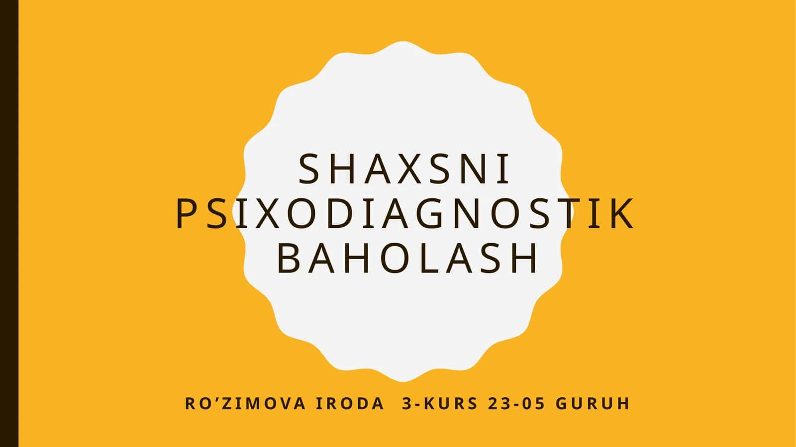Shaxsni psixodiagnostik baholash