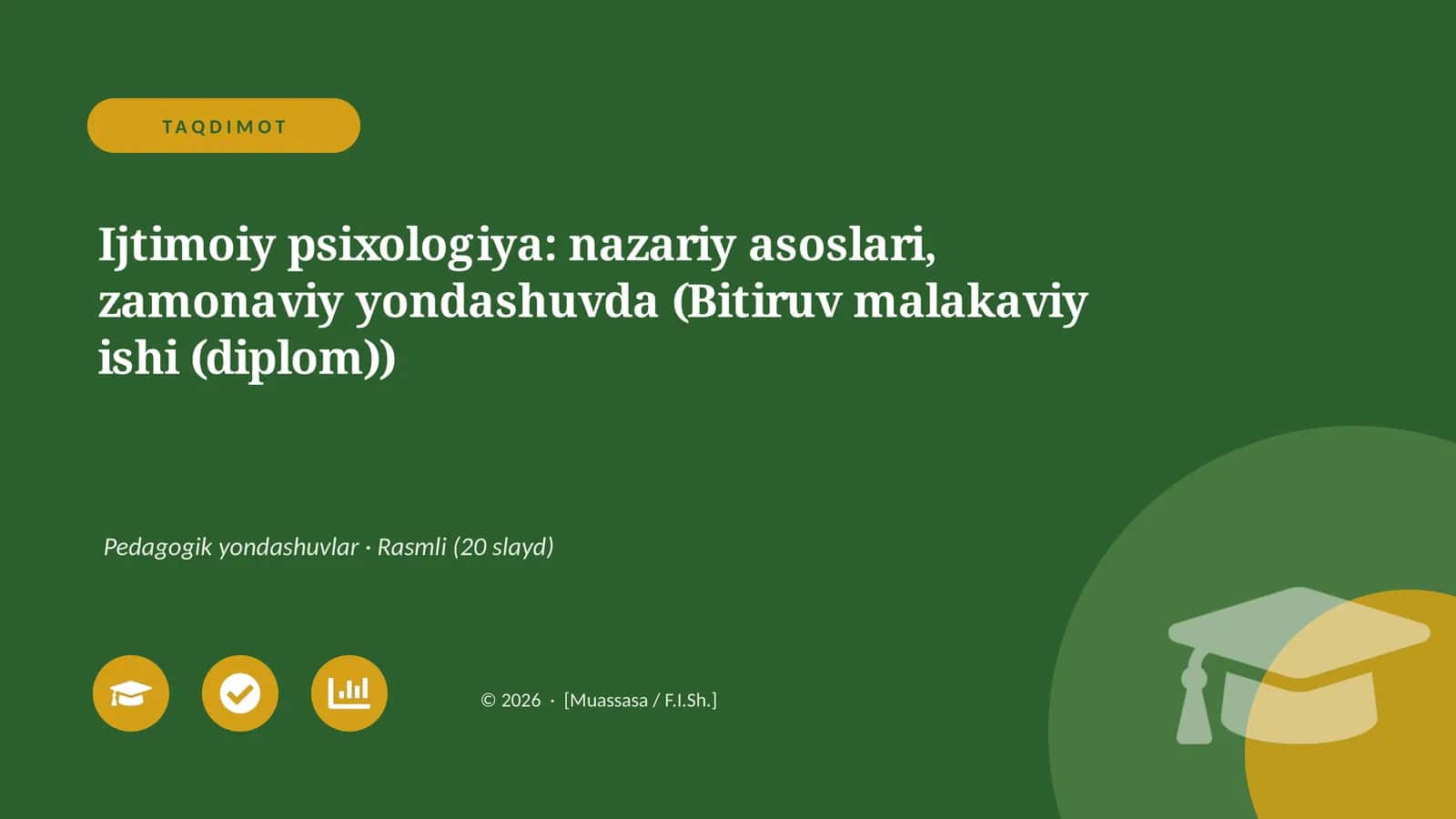 Ijtimoiy psixologiya: nazariy asoslari, zamonaviy yondashuvda (Bitiruv malakaviy ishi (diplom))
