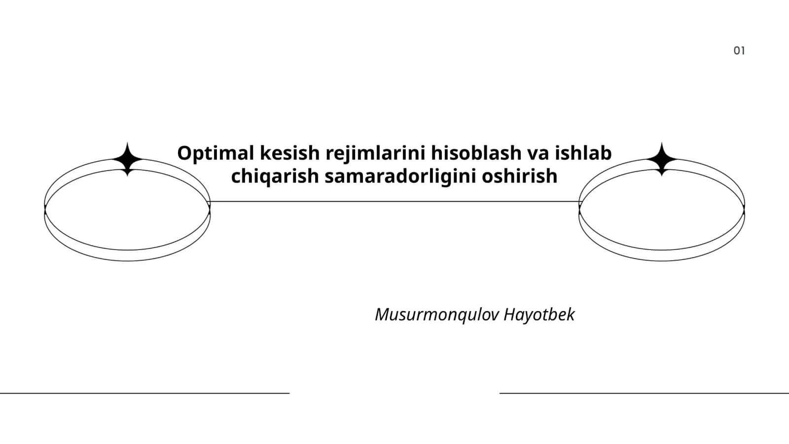 Optimal kesish rejimlarini hisoblash va ishlab chiqarish samaradorligini oshirish