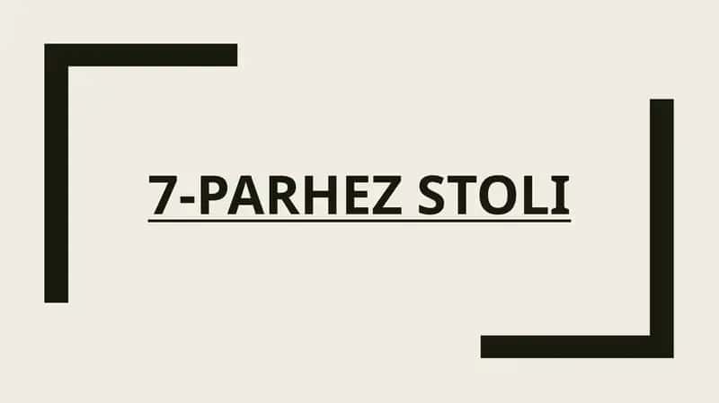 7-parhez stoli