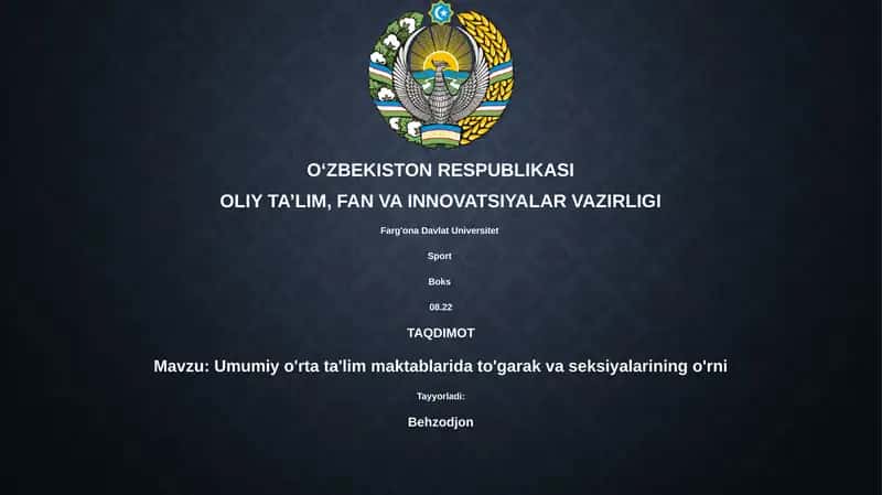Umumiy o'rta ta'lim maktablarida to'garak va seksiyalarining o'rni
