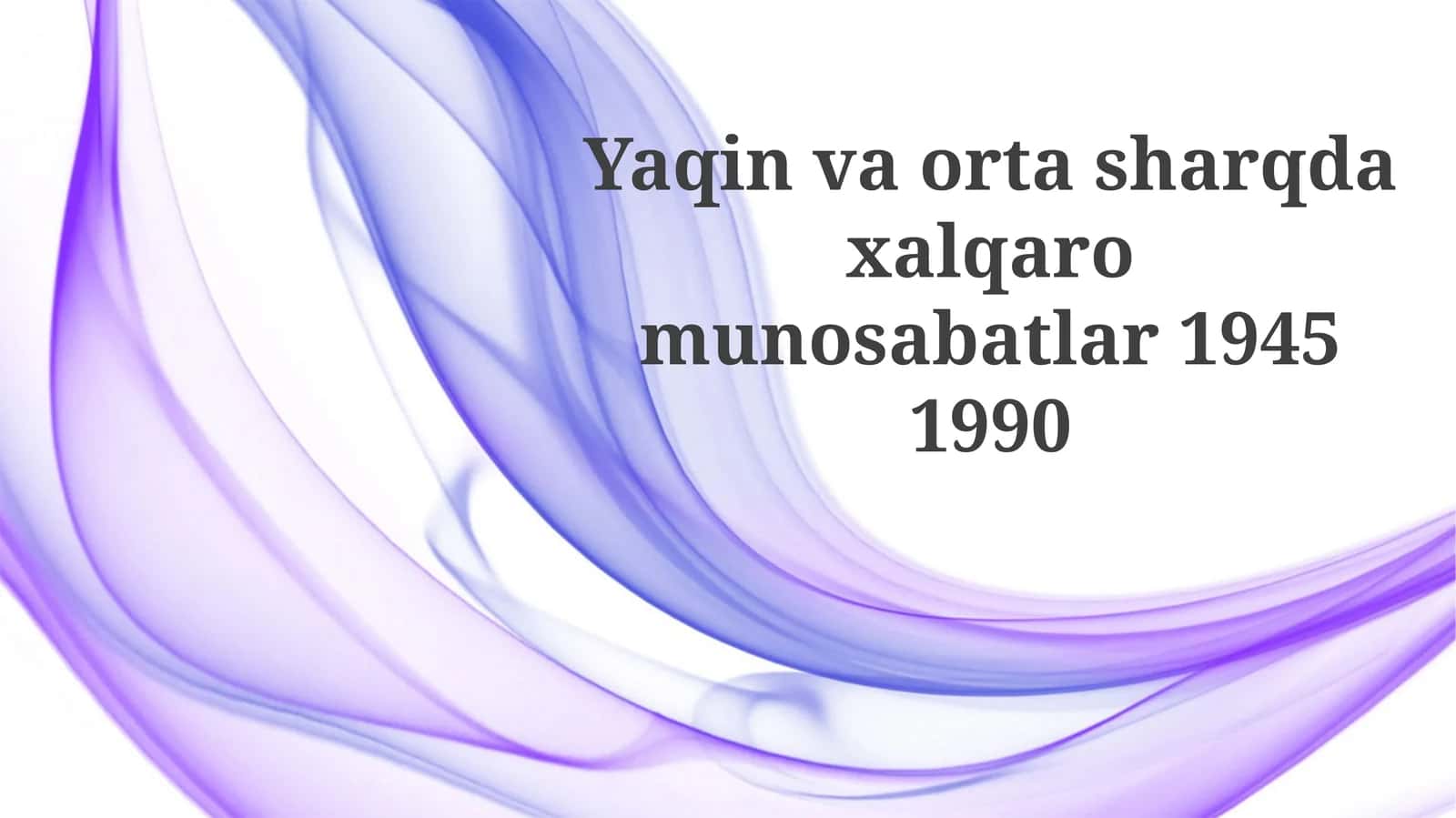 Sovuq Urush va uning mintaqaviy iqtisodiyotlariga ta'siri