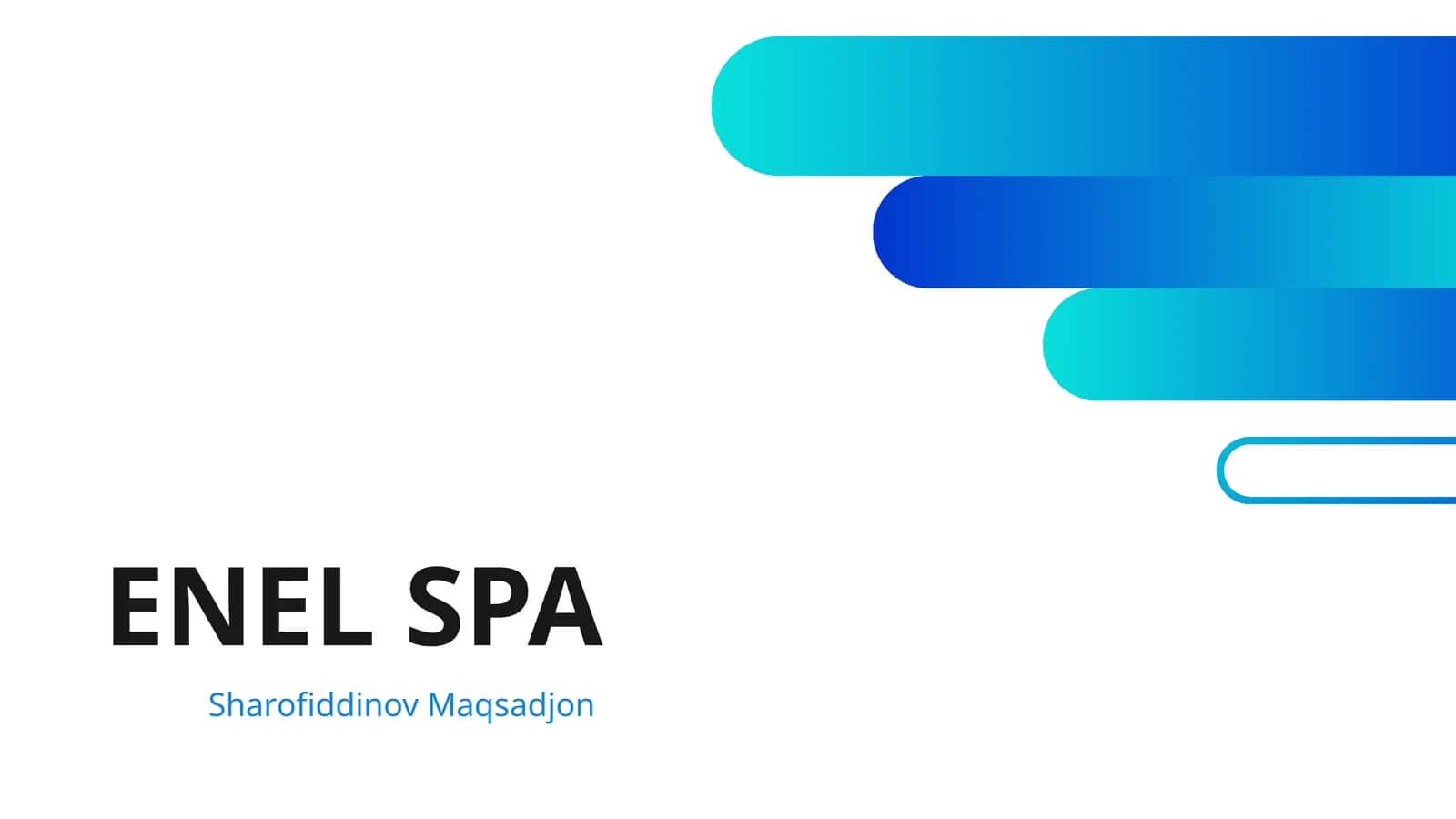 Enel SpA ning global bozor strategiyasi va raqobatbardosh afzalliklari
