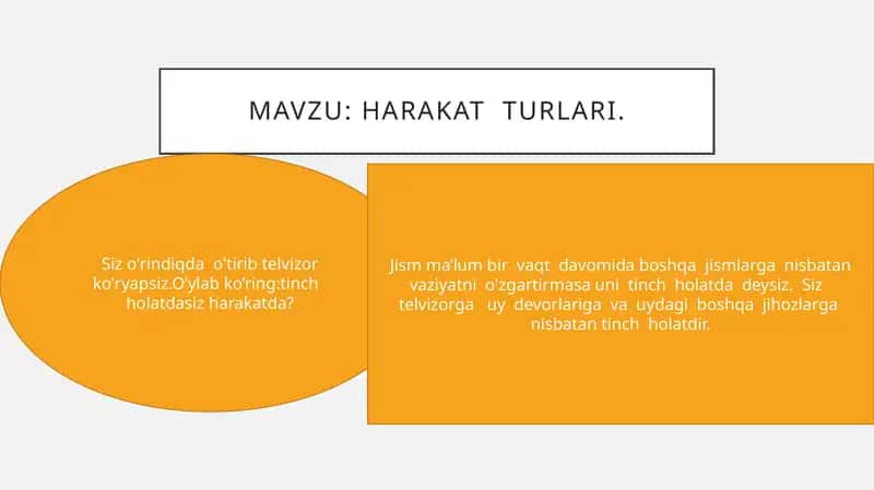 Harakat turlari