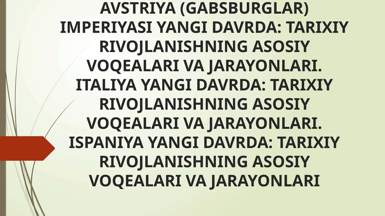 AVSTRIYA (GABSBURGLAR) IMPERIYASI YANGI DAVRDA