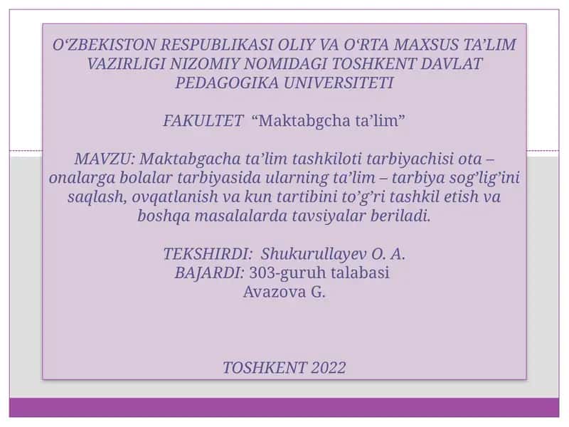 Maktabgacha ta'lim tashkiloti