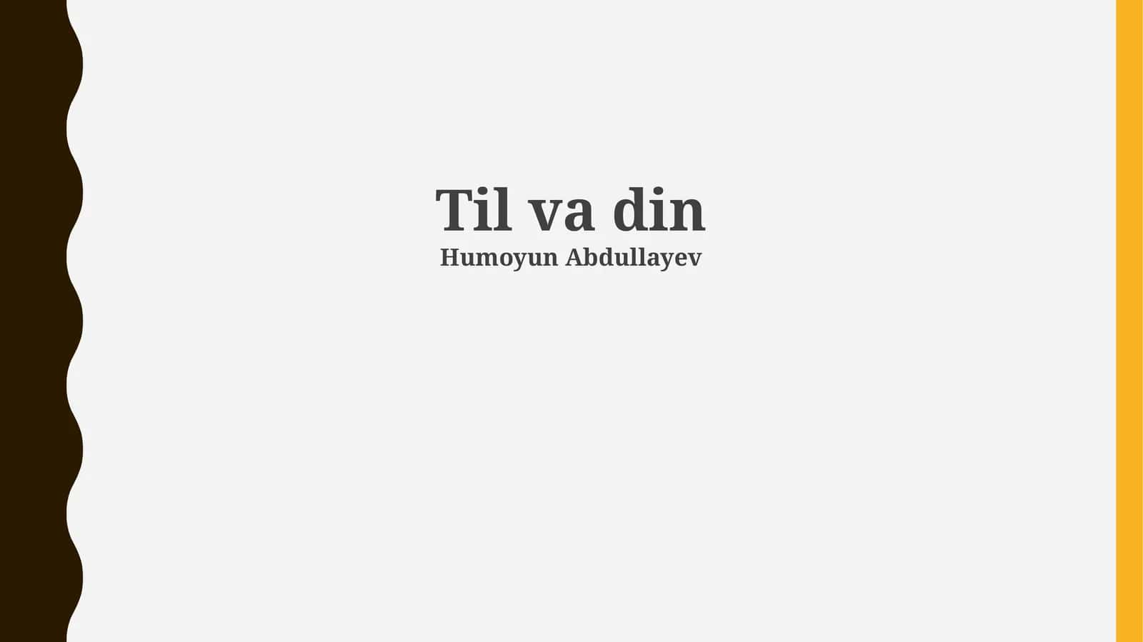 Til va din