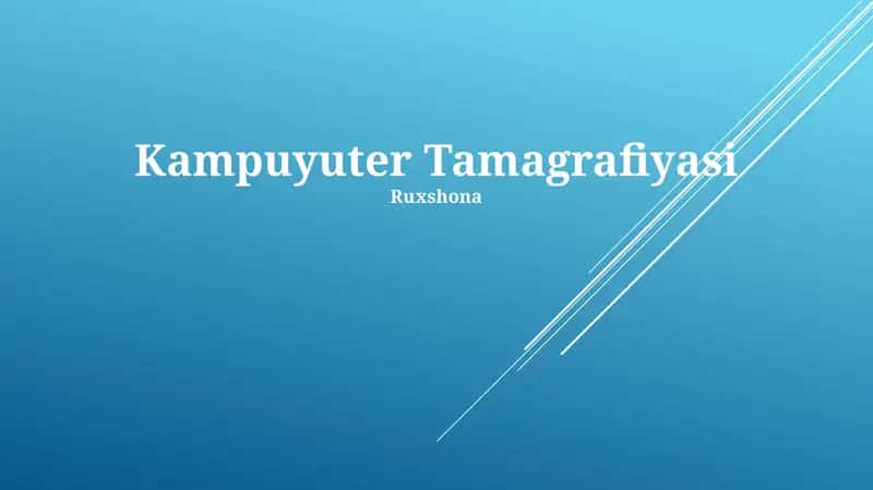 Kompyuter Tomografiyasi