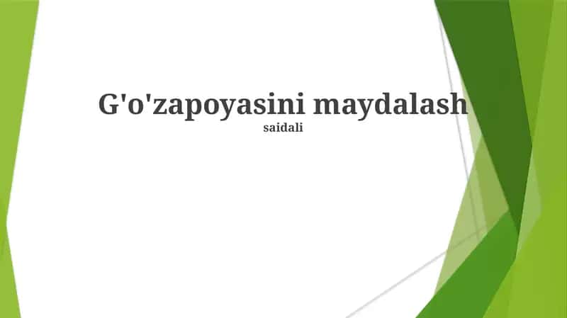 Anor Donalaridan Foydalanish