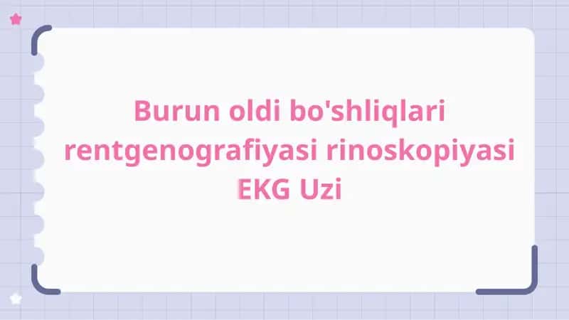 Prenazal bo'shliqlarning rentgenogrammasi