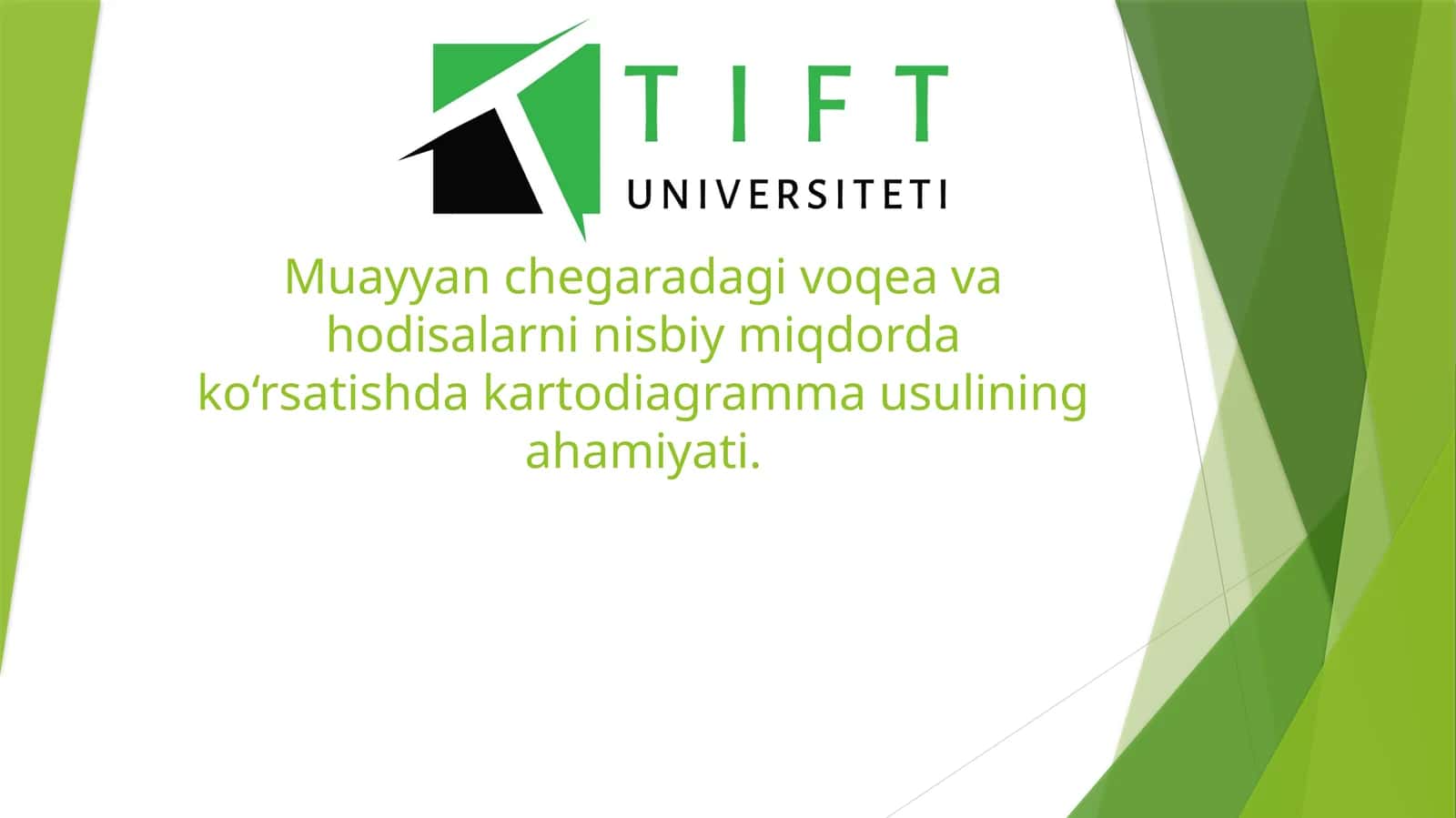 Muayyan chegaradagi voqea va hodisalarni nisbiy miqdorda ko‘rsatishda kartodiagramma usulining ahamiyati