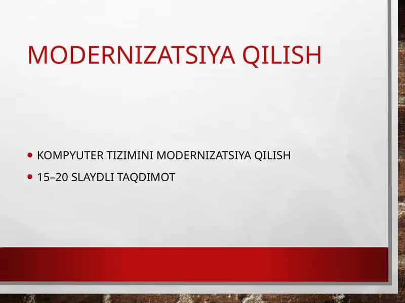 Modernizatsiya qilish