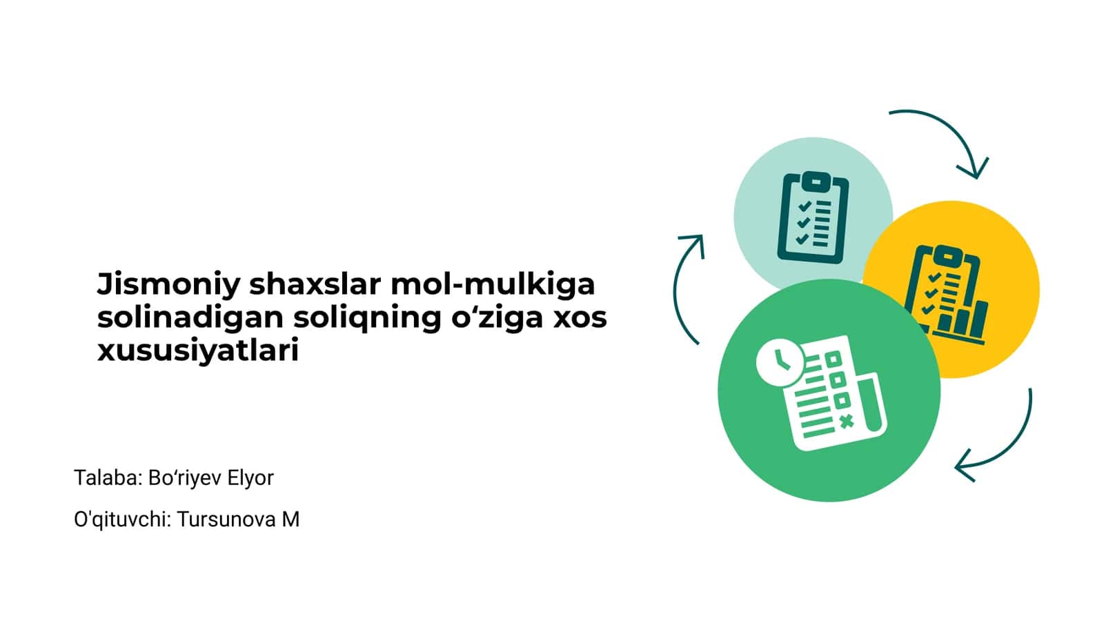 Jismoniy shaxslar mol-mulkiga solinadigan soliqning oʻziga xos xususiyatlari
