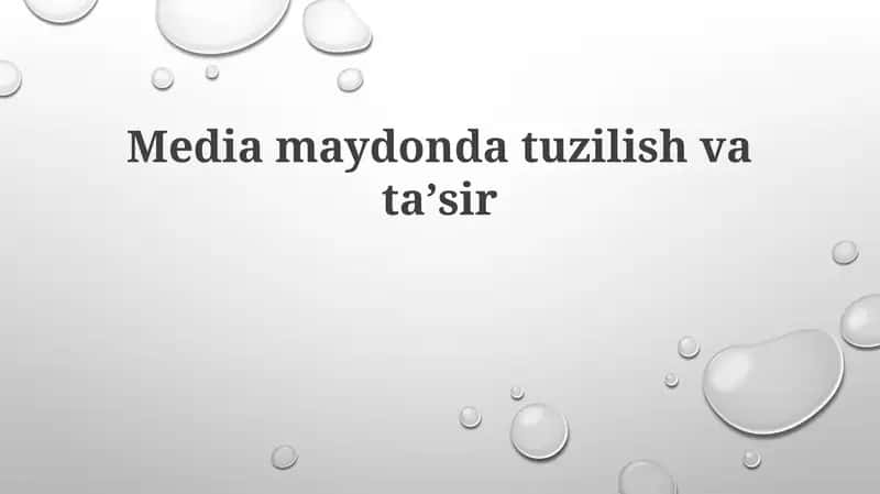 Mediamaydondatuzilishvataʼsir