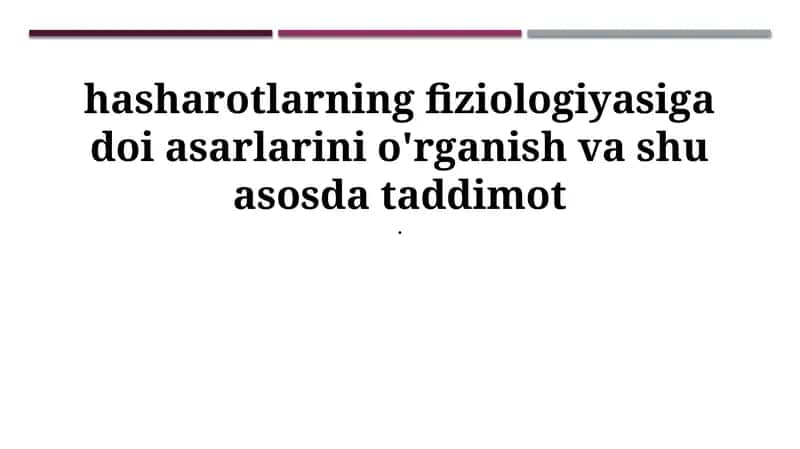 Hasharotlar fiziologiyasi
