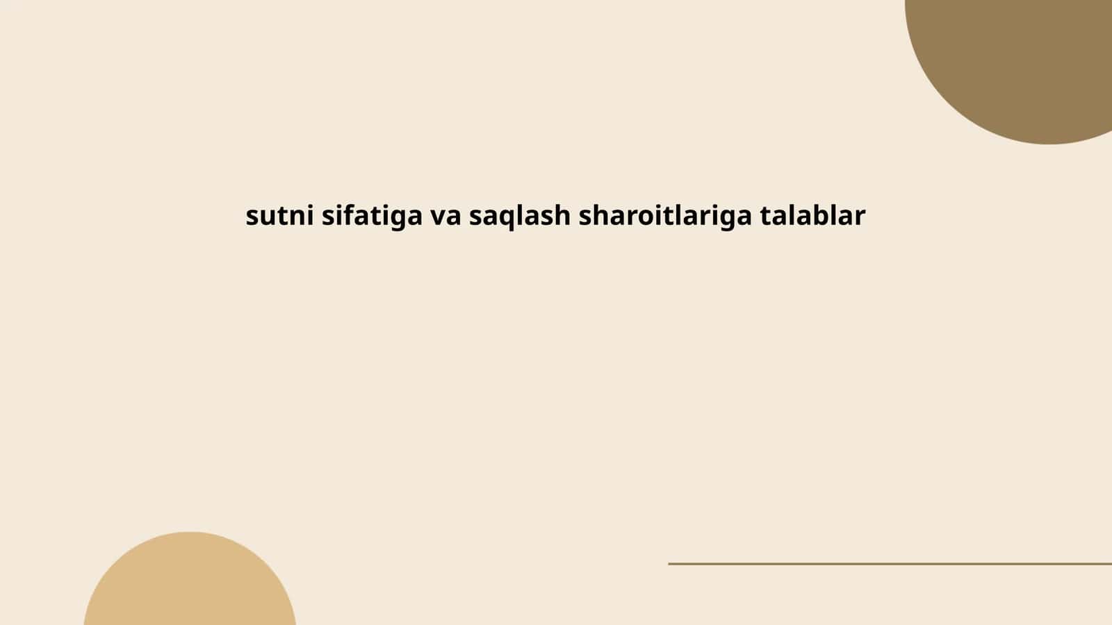 Sifat nazorati mezonlari