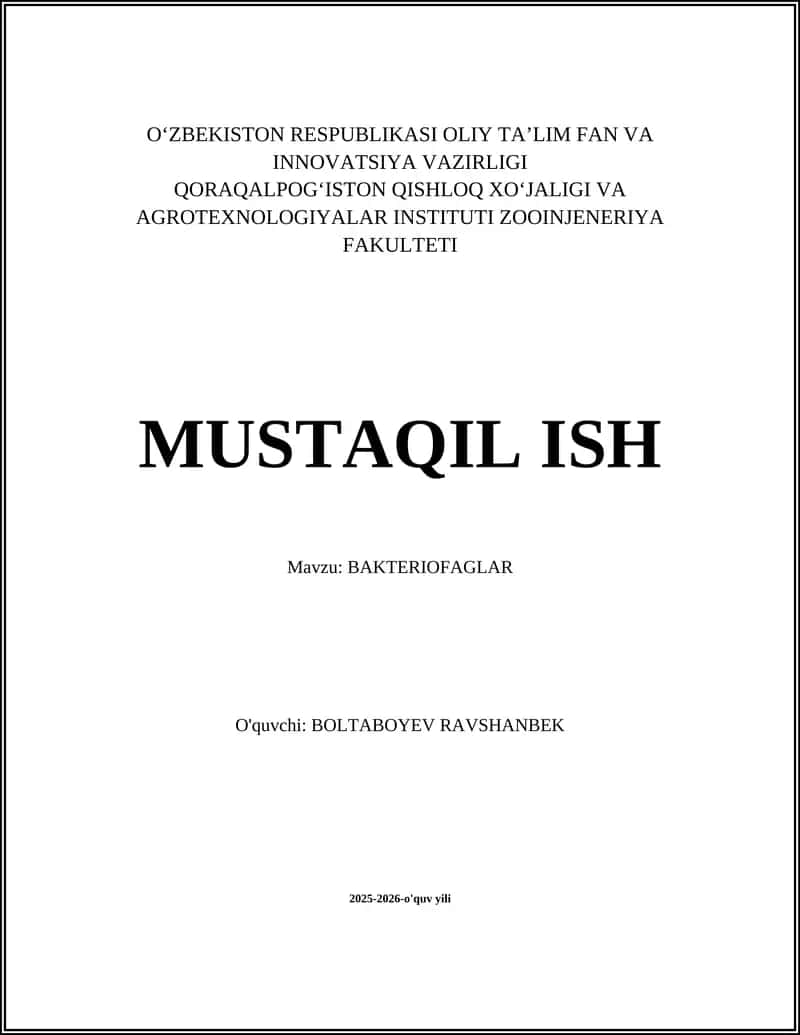 BAKTERIOFAGLAR