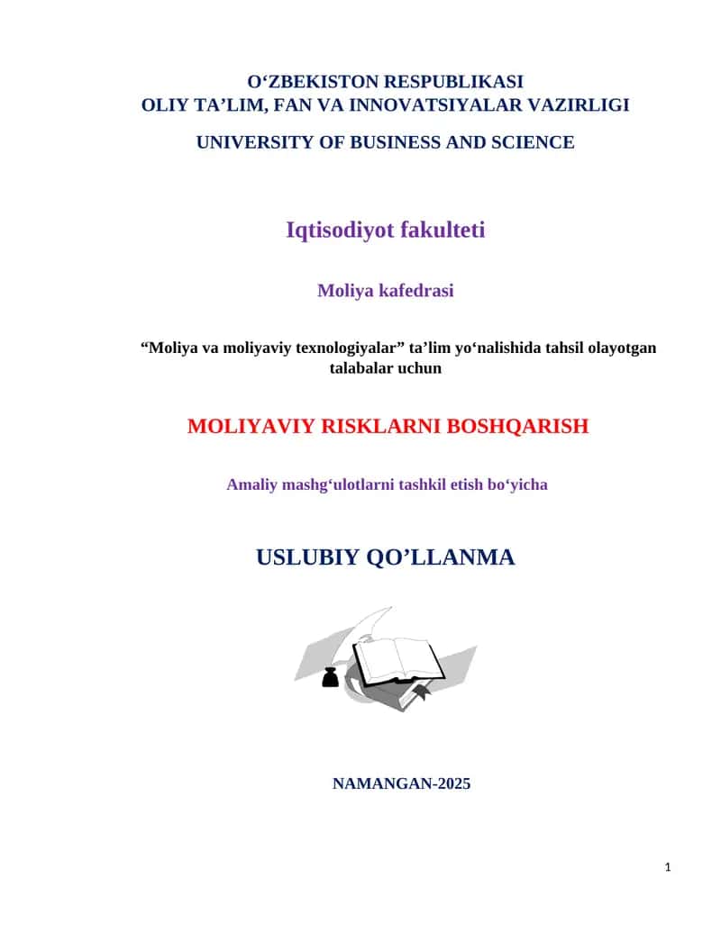 Moliyaviy Risklarni Boshqarish