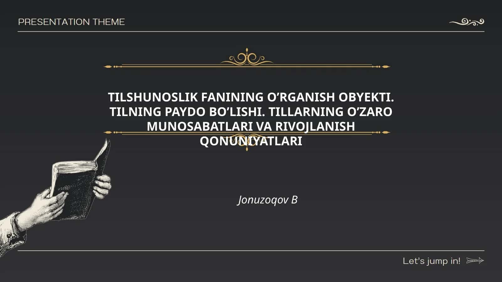 Tilshunoslik fanining oʼrganish obyekti va asosiy yoʼnalishlari