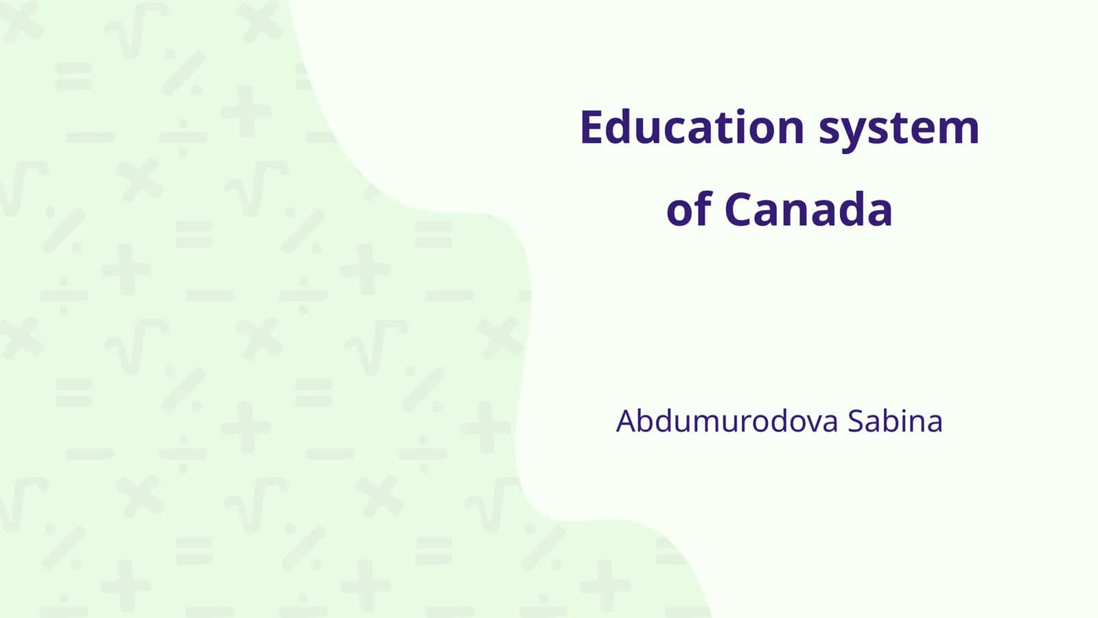 Education system of Canada