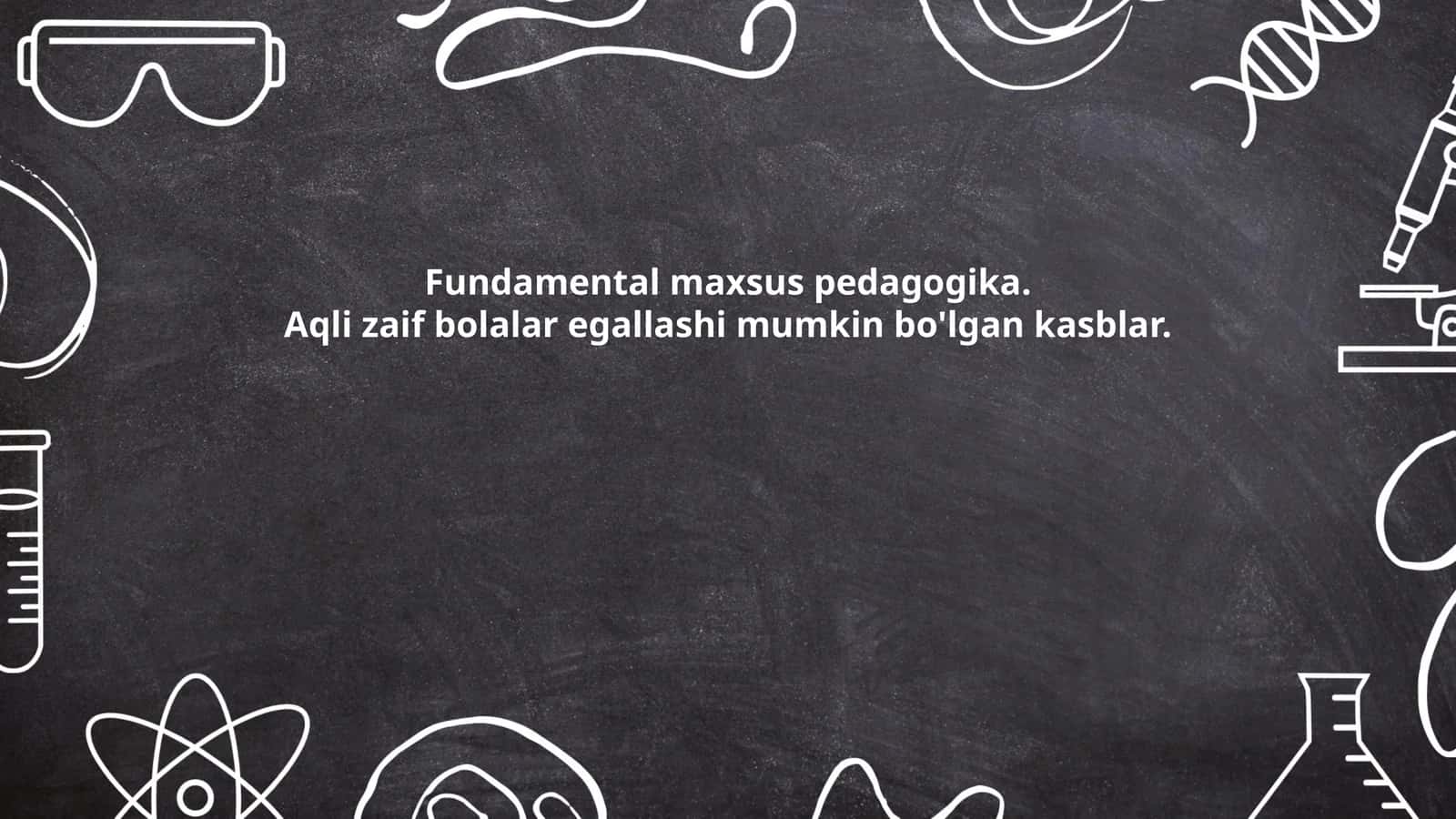 Aqli zaif bolalar uchun mos ta'lim tizimi