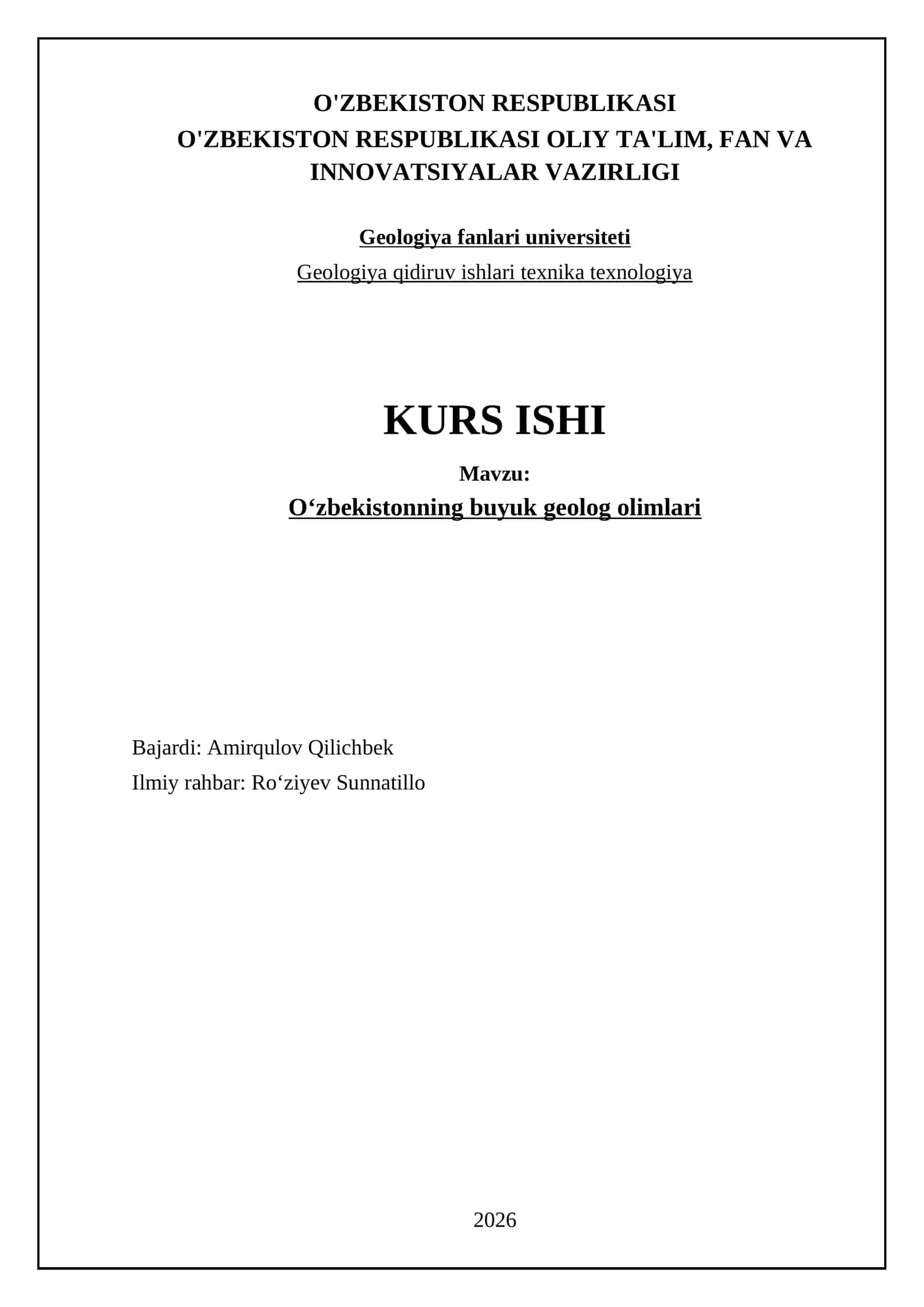 Oʻzbekistonning buyuk geolog olimlari