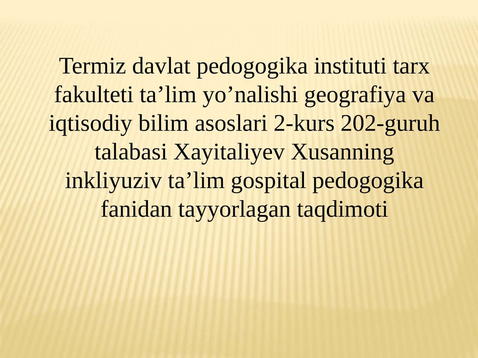 Imkoniyat cheklangan bolalarni inklyuziv ta'lim va tarbiyalash konsepsiyasi