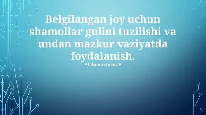 Xursandchilik Xaritasi: Shamol Gulining Qo'llanilishi