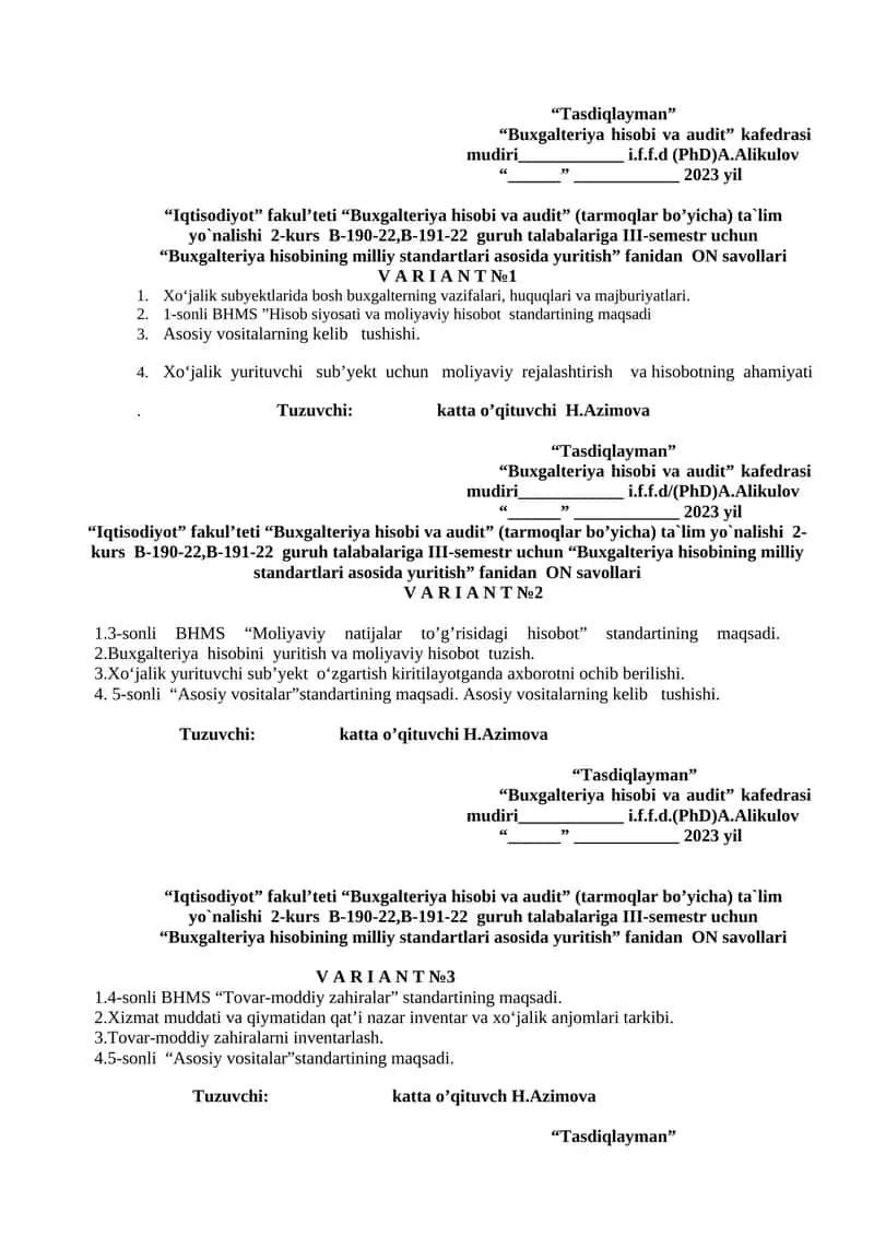 Buxgalteriya hisobi va audit