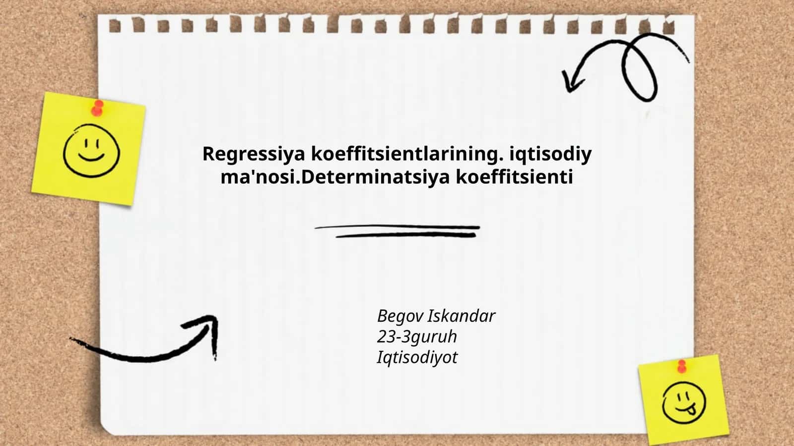 Regressiya koeffitsientlari