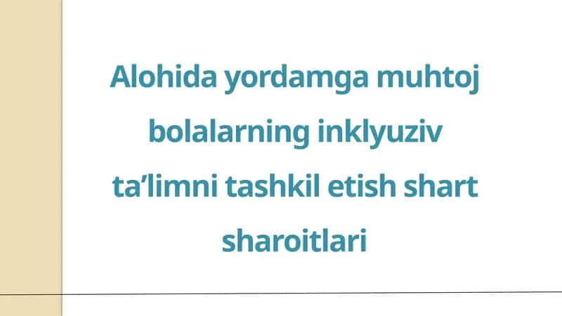 Inklyuziv ta'lim