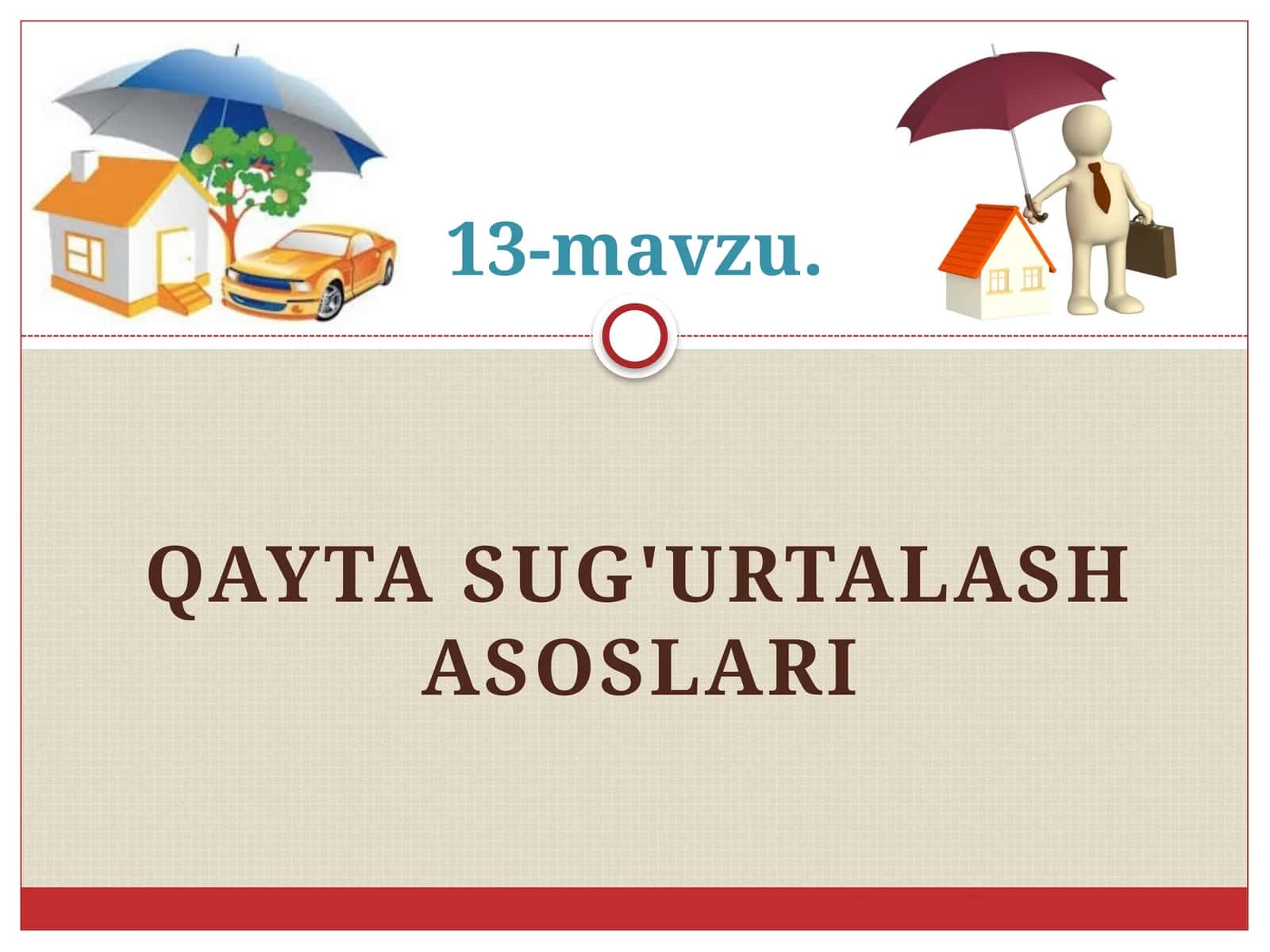 Qayta sug'urtalash asoslari