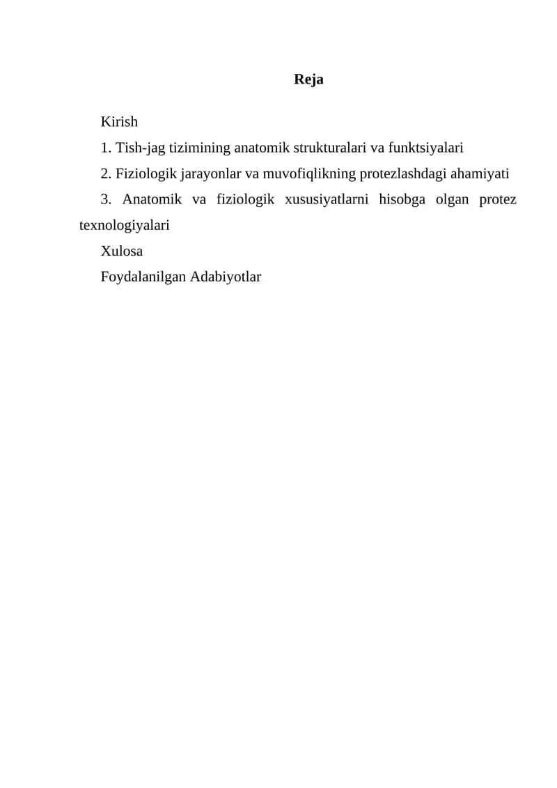 Tish-jag tizimi anatomiyasi va fiziologiyasi