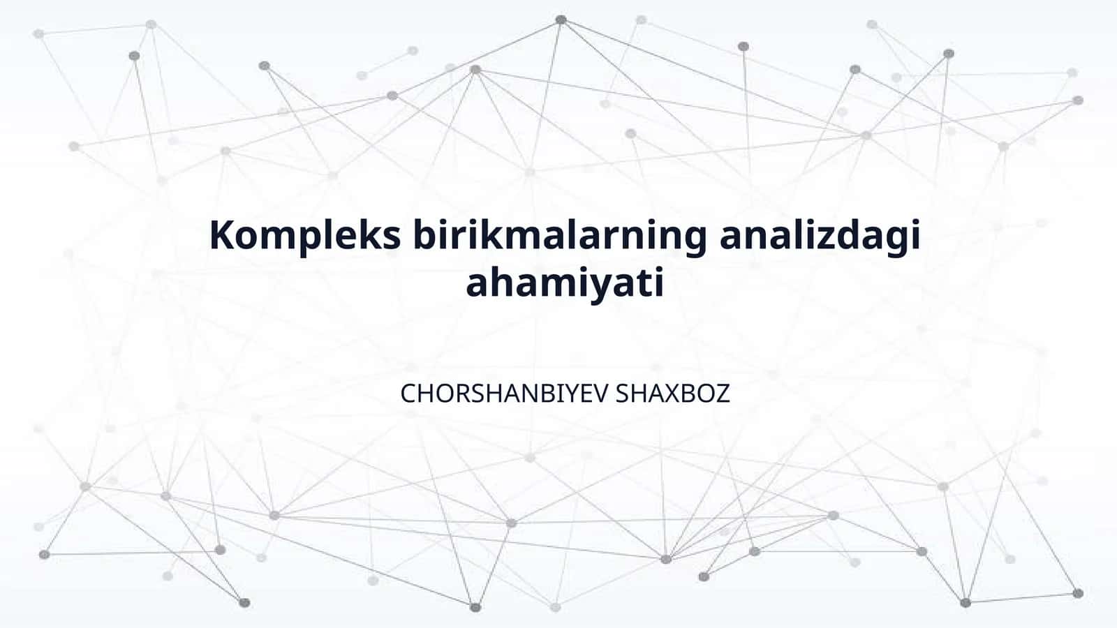 Kompleks birikmalarning analizdagi ahamiyati