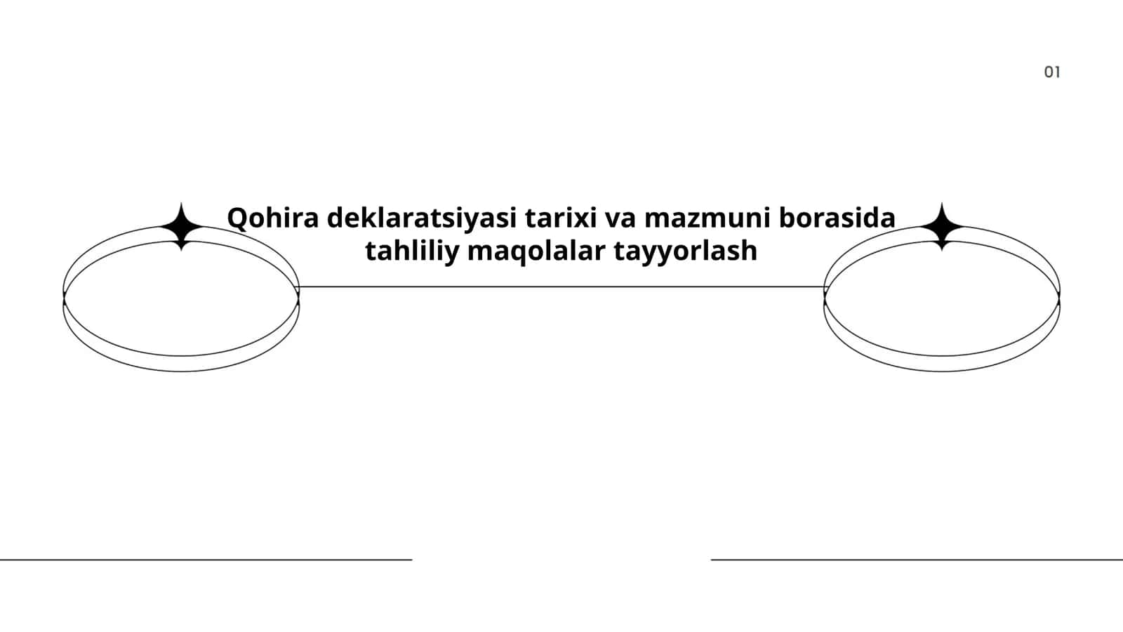 Qohira deklaratsiyasi tarixi va mazmuni borasida tahliliy maqolalar tayyorlash