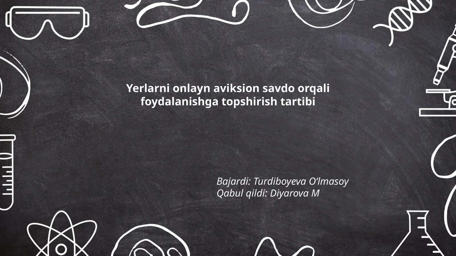 Yerlarni onlayn aviksion savdo orqali foydalanishga topshirish tartibi