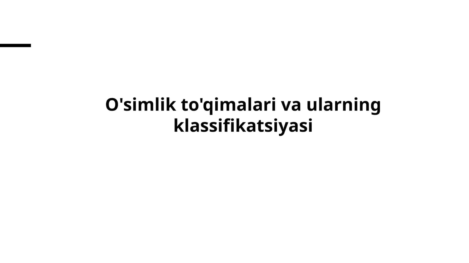 O'simlikto'qimalarivaularningklassifikatsiyasi