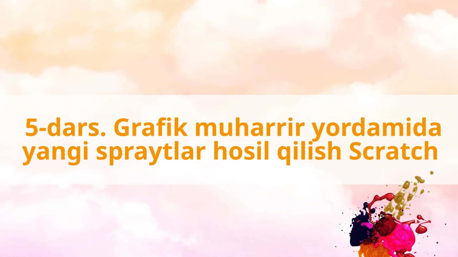 Yangi sprayt hosil qilish