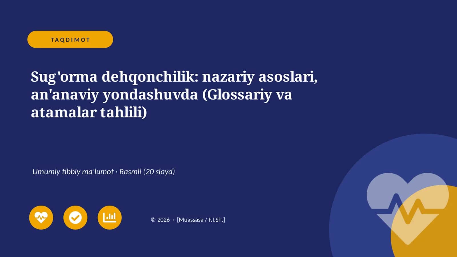 Sug'orma dehqonchilik: nazariy asoslari, an'anaviy yondashuvda (Glossariy va atamalar tahlili)