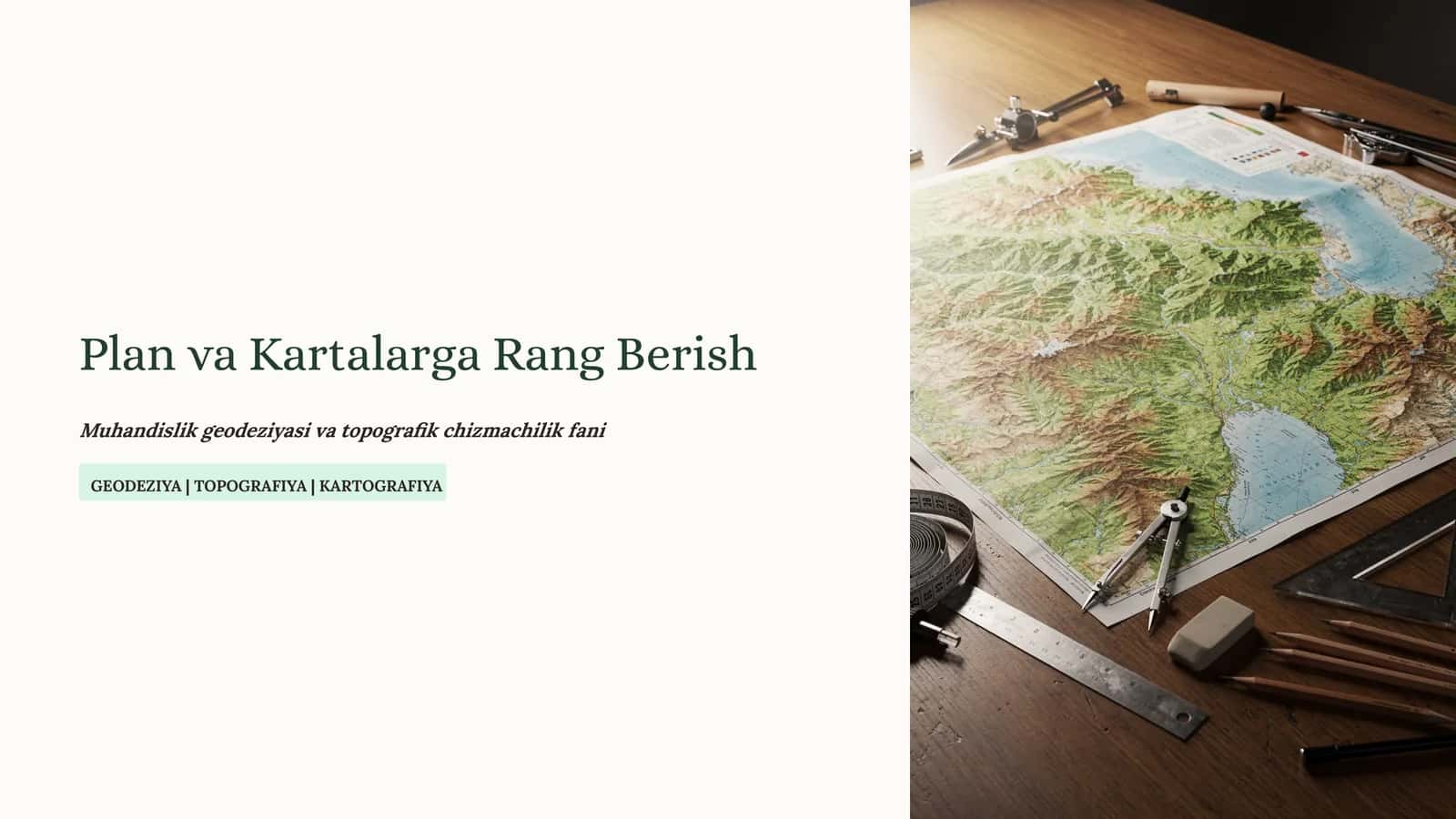 Plan va Kartalarga Rang Berish